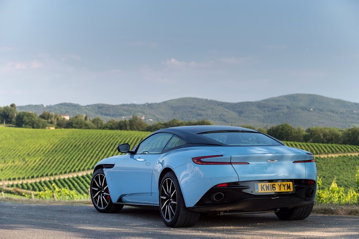 Aston Martin DB11 Light Blue Back View