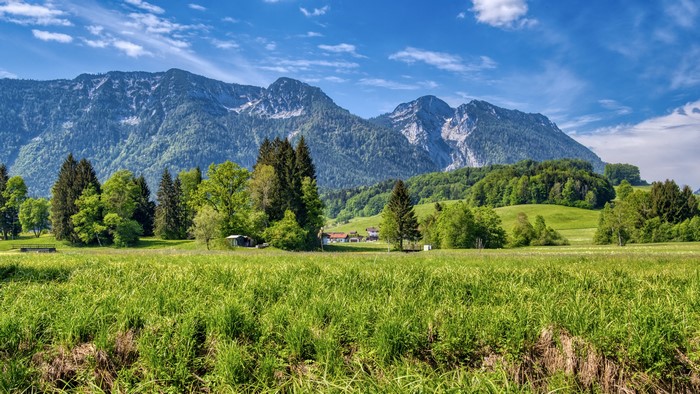 4K Chiemgau Upper Bavaria Mountains Scenery Germany