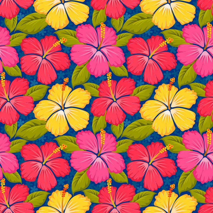 Hibiscus Flower Pattern Texture