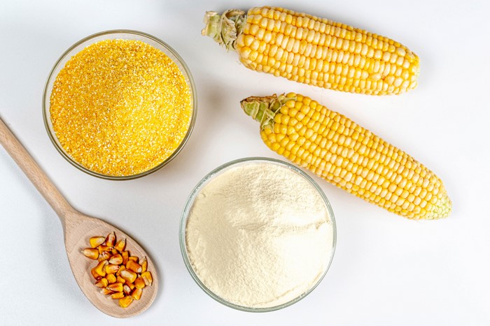 Corn, Corn Flour, Cornmeal, and Corn Kernels