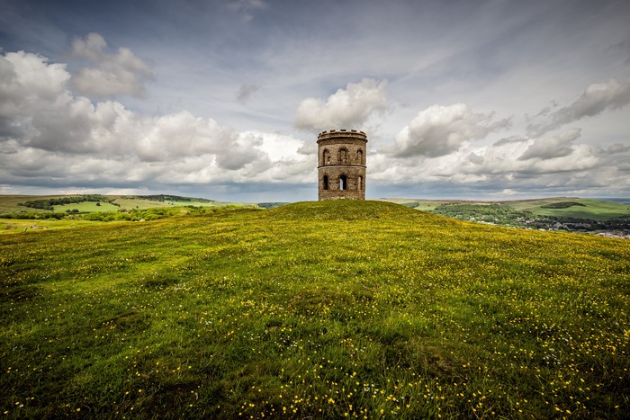 Grinlow Tower in Peak District, England