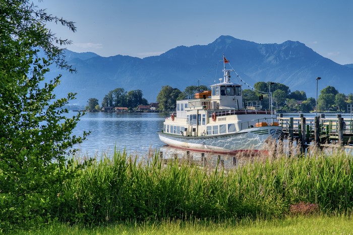 Riverboat on Chiemsee Lake in Bavaria, Germany