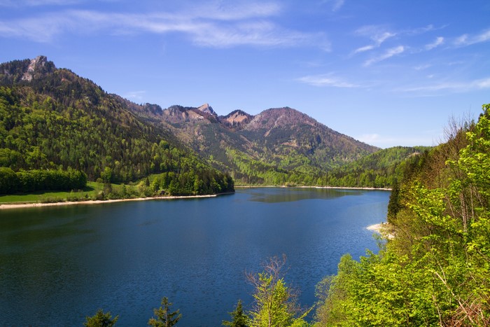 Schwarzensee Lake and Mountains in Austria