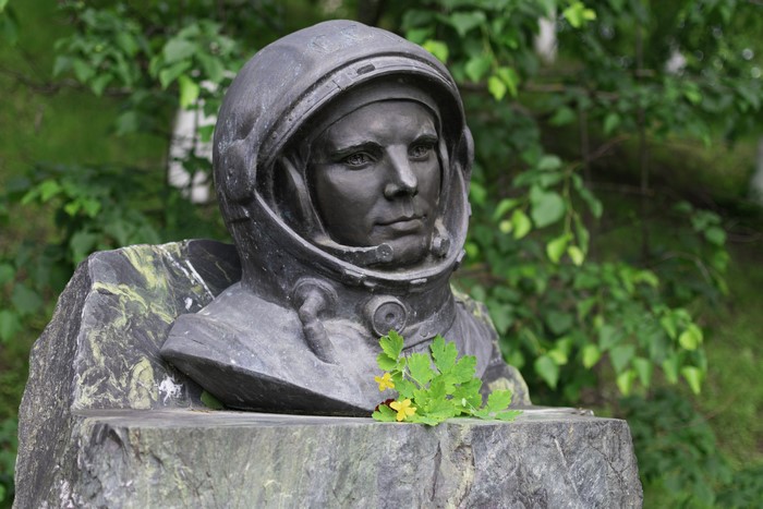 Bust of Yuri Gagarin, the first human in space