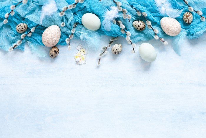 Easter Eggs and Pussy Willow Branches