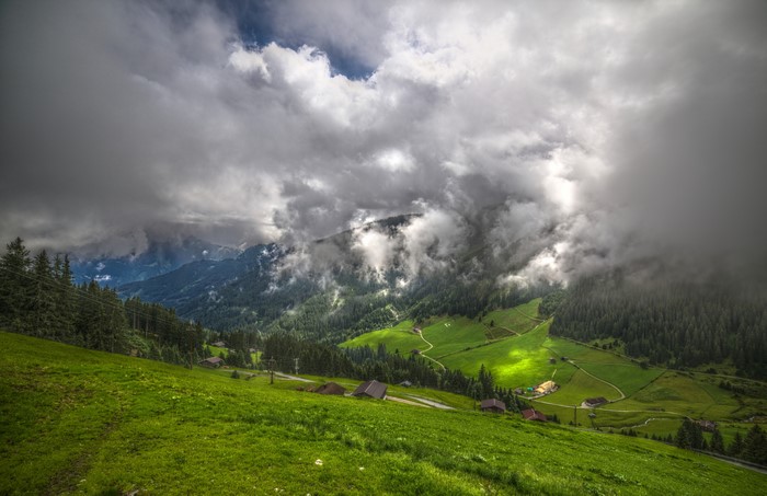 4K Scenic View of Zillertal Valley in Tyrol