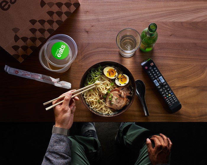Uber Eats Ramen Meal with Remote Control