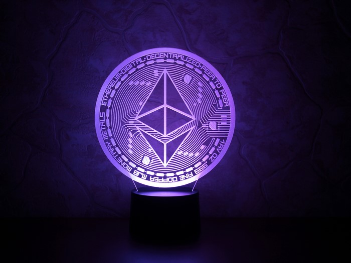 Ethereum coin lamp