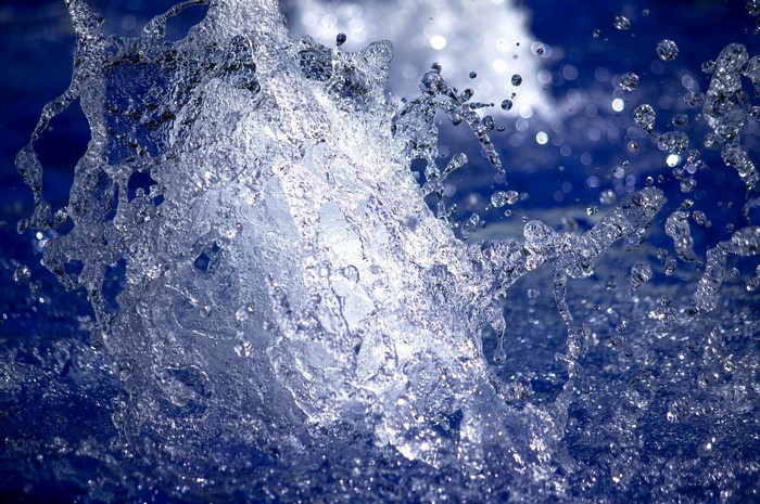 Close-up of a water splash with drops