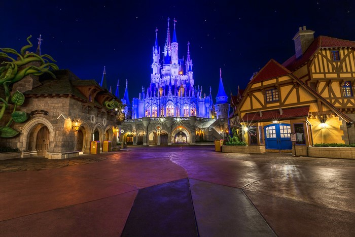 Cinderella Castle at Night in Disneyland