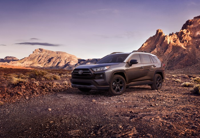 Toyota RAV4 TRD Off Road Crossover in a desert landscape