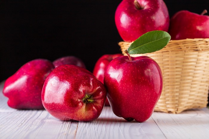 Red Apples in a Basket