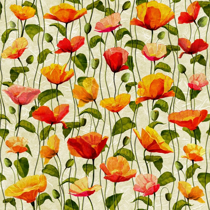 Poppies Painting Art Texture