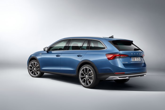 Blue Skoda Octavia Scout 2020 Estate Car