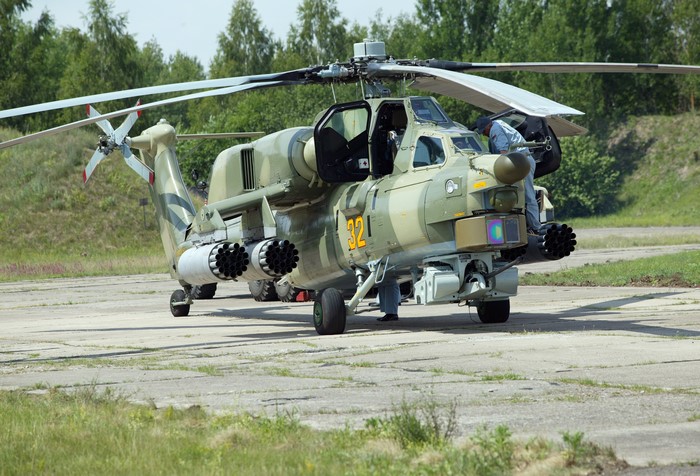 Mi-28 Night Hunter helicopter with number 32