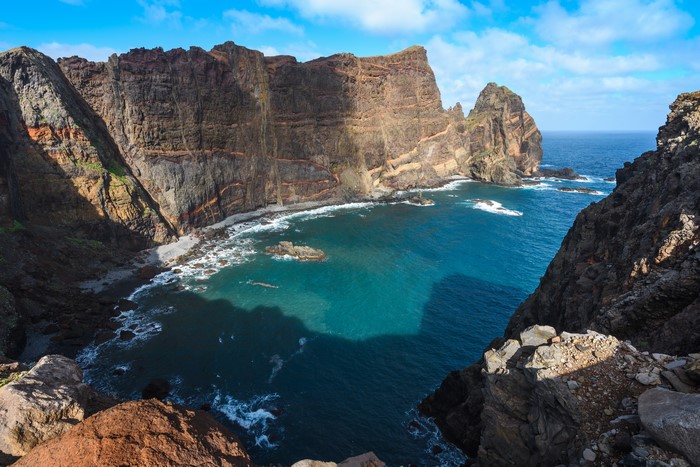 4K Sao Lourenco Madeira Portugal Sea Crag Bay