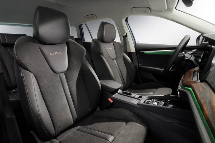 Interior of a 2020 Skoda Octavia Scout