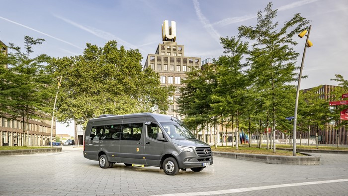 Grey 2019 Mercedes-Benz Sprinter Transfer Bus