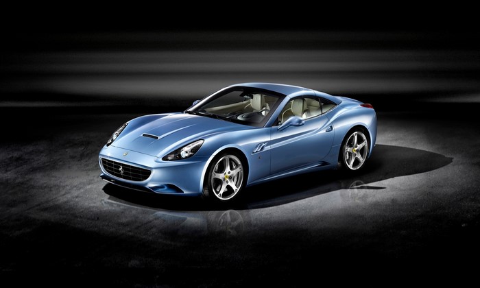 Light Blue Metallic Ferrari California Roadster