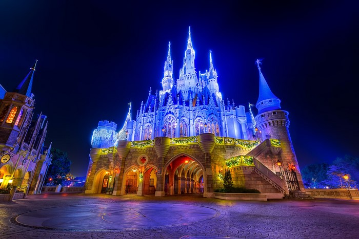 Cinderella Castle at Night, Disneyland