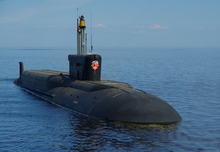 4K Russian Submarine on the Water