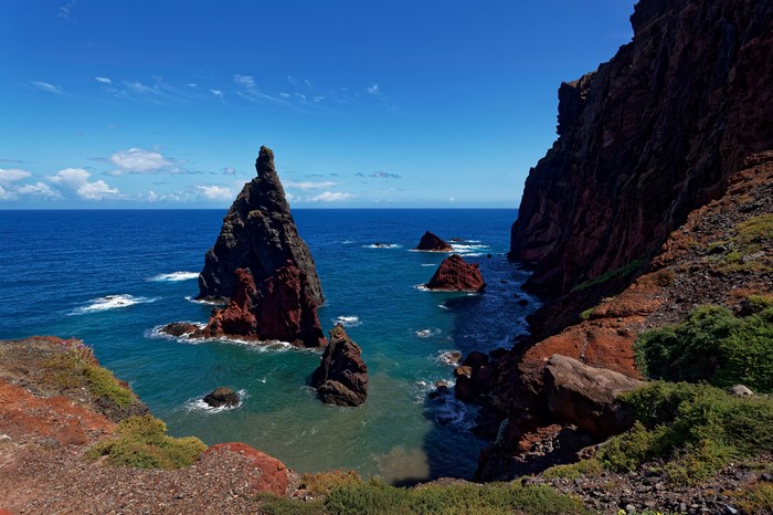 Madeira Portugal Ocean Sky Crag