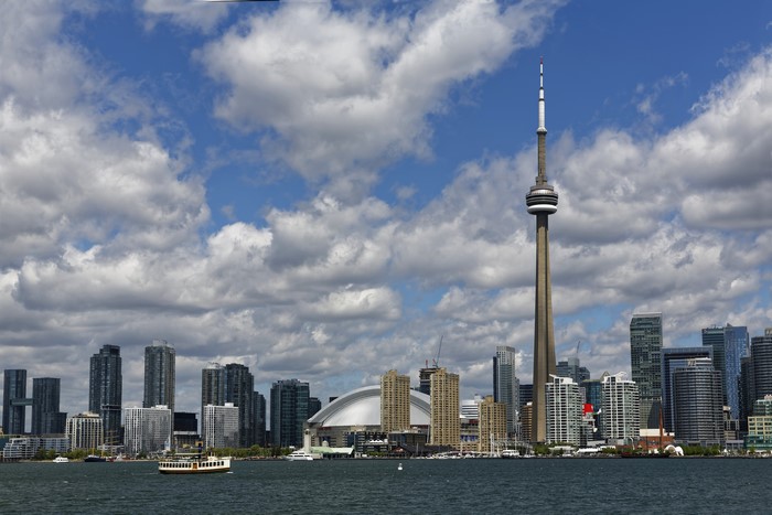 CN Tower and Toronto Skyline from the Water