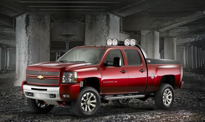 Red Chevrolet Silverado Z71 Crew Cab Concept Pickup Truck