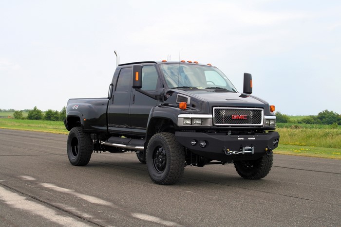 Black 2007 GMC C4500 TopKick Pickup Truck