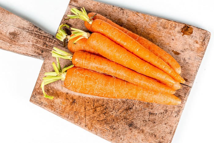 Carrots on a Cutting Board