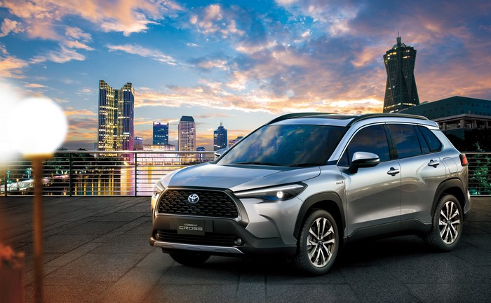 Toyota Corolla Cross Hybrid Crossover in Grey Metallic