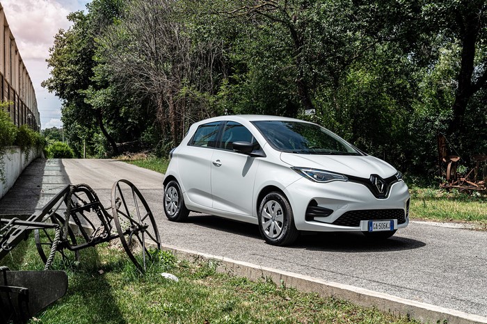 White Renault Zoe Van on a Road