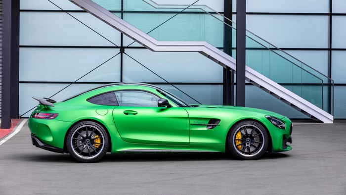 Green Mercedes-Benz AMG GT