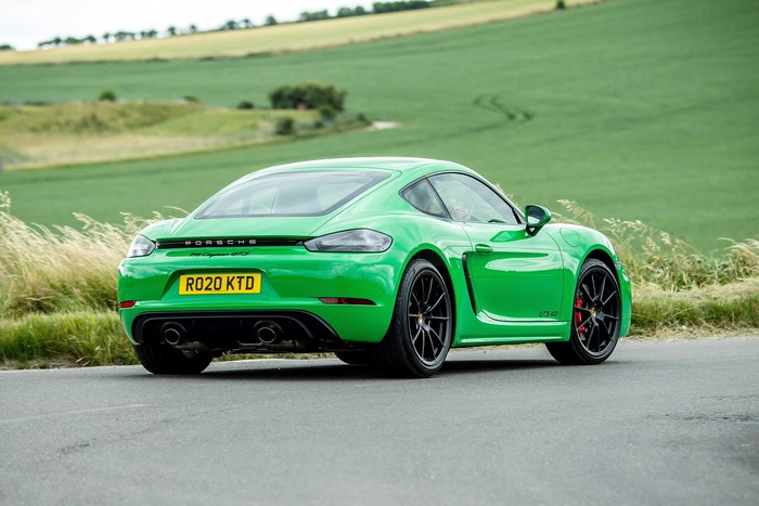 Green Porsche 718 Cayman GTS 4.0 Coupe