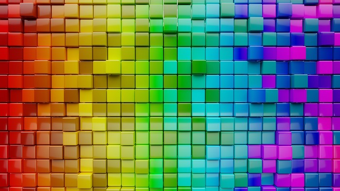 4K Multicolor Cube Texture