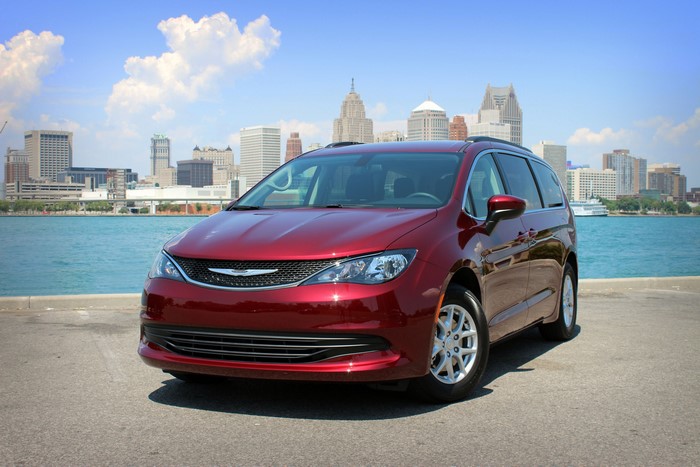 Red 2020 Chrysler Grand Caravan CA-spec