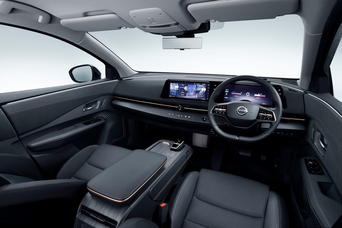 Interior of a Nissan Ariya e-4orce JP-spec