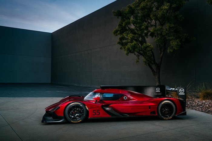 Mazda RT24-P race car with number 55