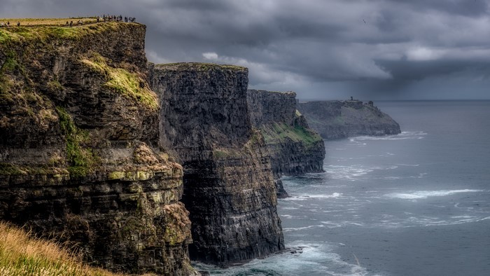 Cliffs of Moher, Ireland under a thunderous sky