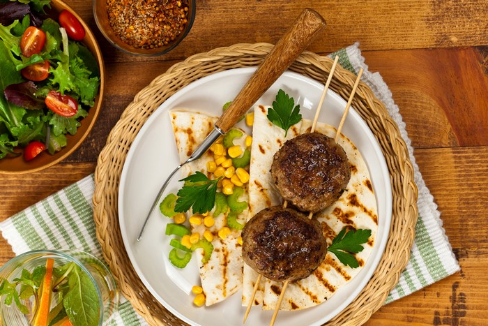 Frikadeller with Pancakes and Salad