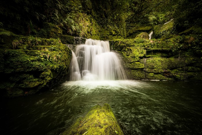 Lower McLean Falls, Tautuku River, New Zealand