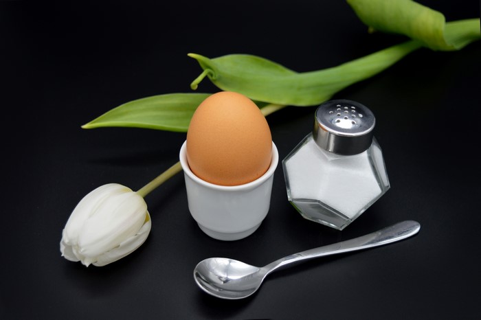 Egg, Salt, Spoon, and Tulip