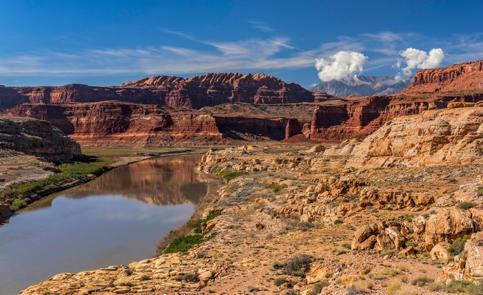 Colorado River and Red Rock Canyons in Utah, USA