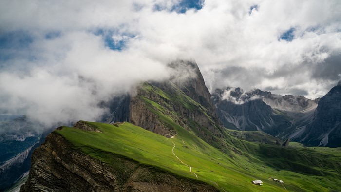 Seceda Mountain Landscape in the Dolomites
