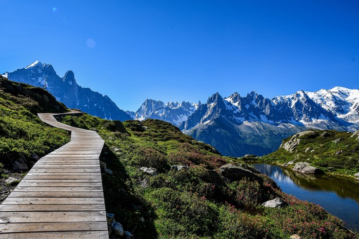 4K, Chamonix, Mont Blanc, France, Mountains, Sky, Alps, HD Wallpaper