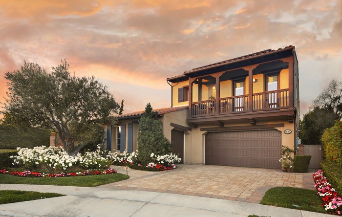 Mediterranean Style House with Balcony and Garage
