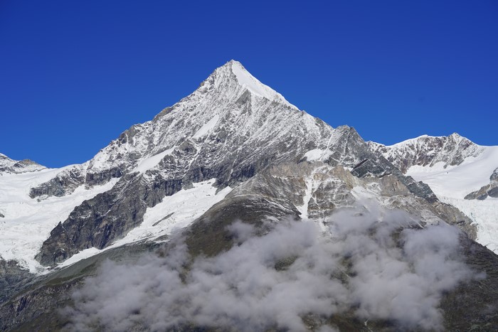 Weisshorn mountain in Bernese Alps, Canton Valais, Switzerland