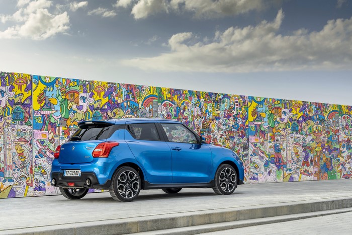 Suzuki Swift Sport Hybrid with Graffiti Wall
