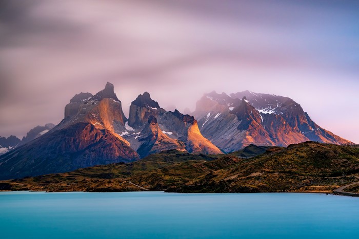Torres del Paine Mountains and Lake, Patagonia, Argentina