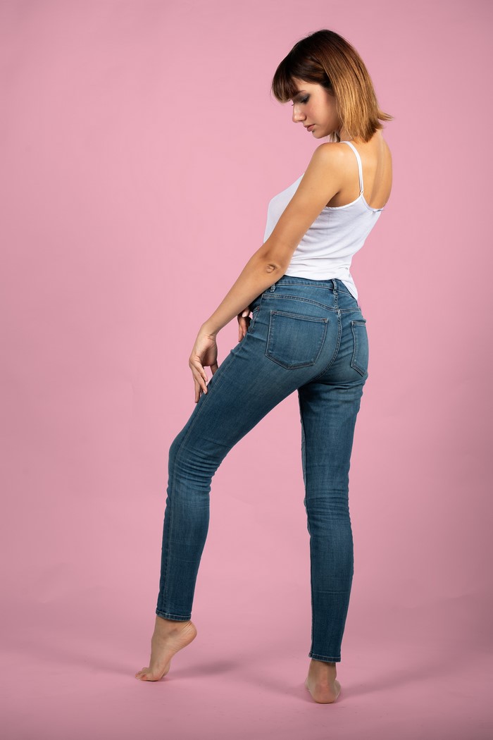 Rebecca in Jeans and Singlet